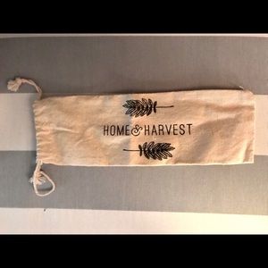 Reusable Canvas Straw Bag